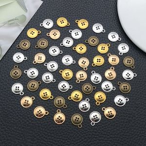 Pendentifs boutons en alliage ronds plaqués zinc pour la fabrication de bracelets, accessoires de bijoux DIY FT118 - Product Image 4