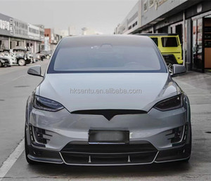 ชุดแต่งตัวถังรถยนต์ Tesla Model X ปี 2016-2018 คุณภาพสูง ผลิตจากคาร์บอนไฟเบอร์ ประกอบด้วยลิ้นหน้า สเกิร์ตข้าง ดิฟฟิวเซอร์หลัง และบังโคลน แบบยึดติดด้วยสกรู - Product Image 3