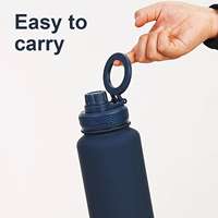Thermos à double paroi en acier inoxydable avec logo personnalisé, 18 oz et 32 oz, isolé, avec poignée magnétique MagSafe, impression sérigraphique