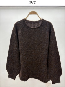 Maglione Casual da <span class=keywords><strong>donna</strong></span> elegante in maglia misto lana a girocollo a maniche lunghe Casual da <span class=keywords><strong>donna</strong></span> fornitore all'ingrosso <span class=keywords><strong>Online</strong></span> - Product Image 2