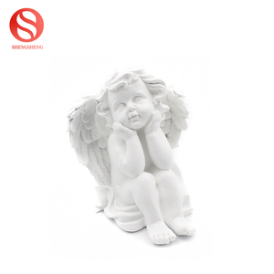 Carino seduta mancante pensiero piccolo angelo statua - Product Image 3