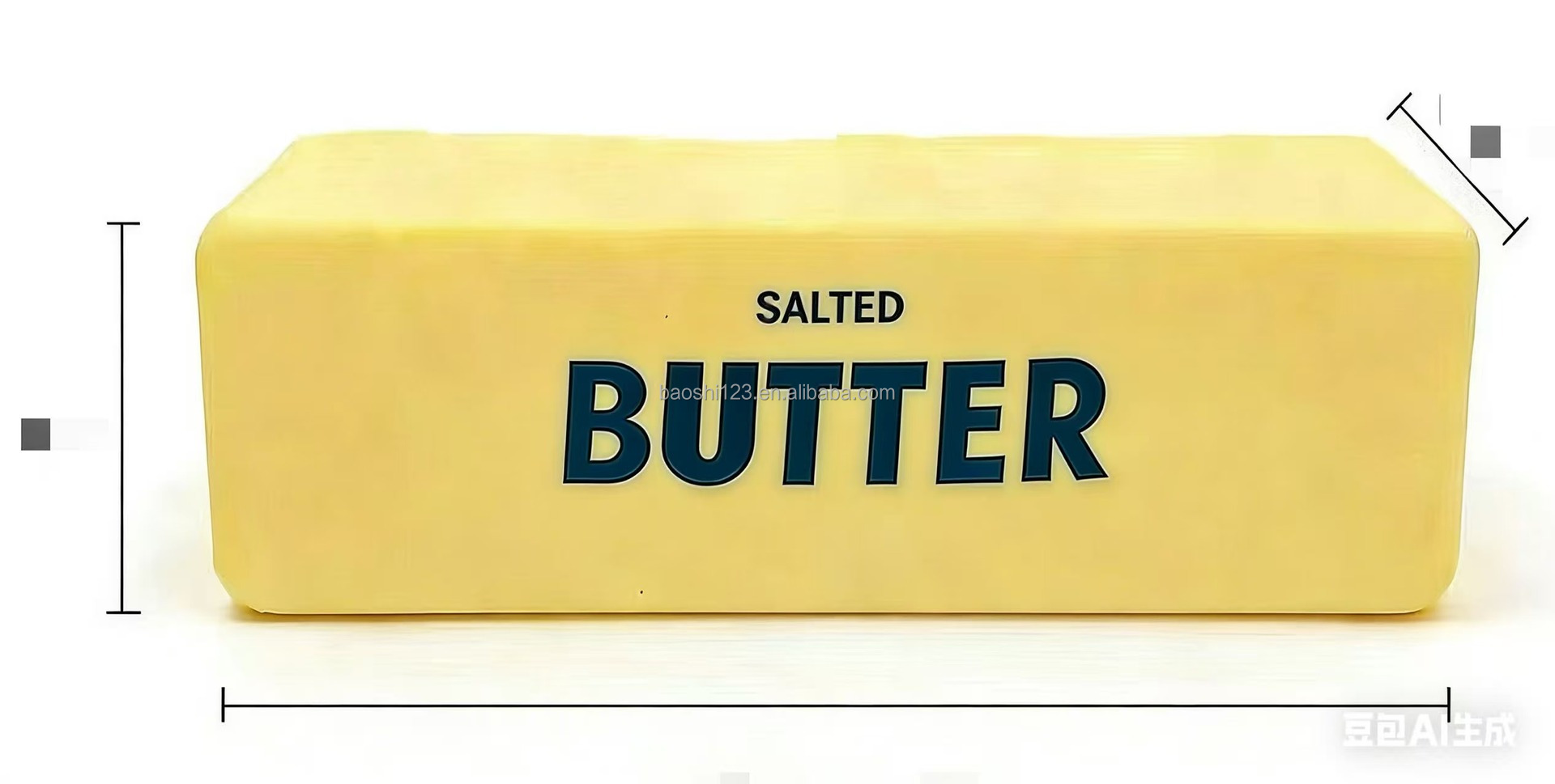 เนยเค็ม/PU คืนตัวช้า 13.5 ซม. (สีเหลือง) (แบบใหม่)