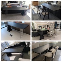 Bureau d'ordinateur moderne et minimaliste en bois, design italien, pour le bureau et l'étude, nouvelle collection