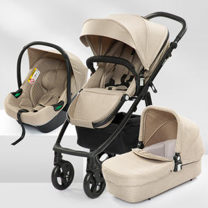 Nouvelle poussette pliante 3 en 1 pour bébé de 0 à 3 ans EN1888 poussette confortable de haute qualité pour le voyage - Product Image 1