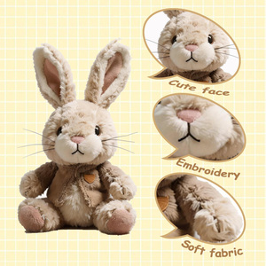 Fabricant de lapins en peluche personnalisés pour Pâques, lapins en peluche, animaux en peluche en gros, poupée en peluche <span class=keywords><strong>lapin</strong></span> mignonne - Product Image 3