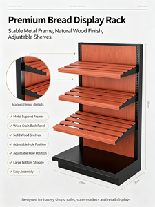 Estante <span class=keywords><strong>de</strong></span> Exhibición <span class=keywords><strong>de</strong></span> <span class=keywords><strong>Productos</strong></span>, Mueble <span class=keywords><strong>de</strong></span> Venta, Exhibidor <span class=keywords><strong>de</strong></span> Madera para Minoristas, Panadería, Tienda <span class=keywords><strong>de</strong></span> Aperitivos, Exhibidor <span class=keywords><strong>de</strong></span> Frutas - Product Image 4
