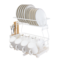 Organisateur de rangement pour comptoir de cuisine KD à 2 niveaux égouttoir à vaisselle égouttoir à vaisselle égouttoir à vaisselle