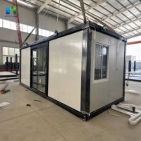 Maison préfabriquée pliable de type Z à faible coût, petite maison conteneur en acier pliable de 10 pi x 12 pi
