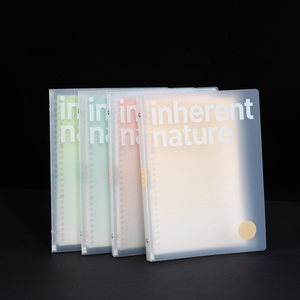 Carpeta de hojas sueltas personalizable del fabricante, cuaderno de diseño sencillo <span class=keywords><strong>con</strong></span> logotipo, tamaño de carta de tapa dura PP para oficina en casa y negocios - Product Image 3