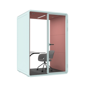 Minimalist Soundproof Working Pod Single Person Acoustic Booth Indoor Quiet Focus Room for Commercial Office - Product Image 1
