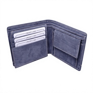 Portefeuille court noir pour homme, tendance, en cuir véritable, fait main, pliable, imperméable, avec broderie motif étoile et lettres, modèle unique et très prisé - Product Image 6