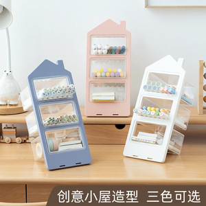 Multifunctional <b>Plastic</b> Pen Holder With Clear Compartments For Student Desktop <b>Storage</b> - Product Image 5