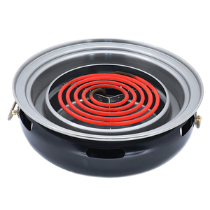 Parrilla eléctrica para barbacoa Pinnovo, Mesa integrada para barbacoa, mesa redonda, parrilla para barbacoa, <span class=keywords><strong>horno</strong></span> para salida de aire superior - Product Image 1