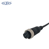 Cable de Extensión Hembra para Conector de Aviación de 4 Pines, Resistente al Agua y a los Golpes