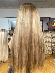 Peluca de cabello humano de diseño de lujo 2025, cabello brasileño de alta calidad, línea de cabello preplegada, Color Rubio de un solo nudo - Product Image 4