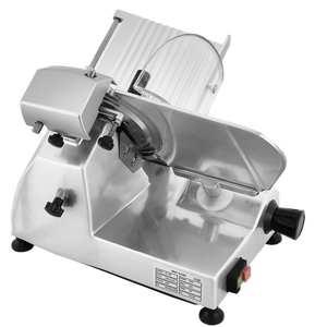 เครื่องหั่นเนื้อแบบกึ่งอัตโนมัติ ใบมีดขนาด 250 มม. ปรับความหนาการหั่นได้ 0.2-15 มม. ตัวเครื่องทำจากอะลูมิเนียมขัดเงา - Product Image 3