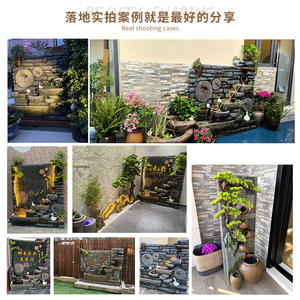 Wasscape ม่านสวนรั้วกั้นด้วยน้ำฮวงจุ้ยงานฝีมือทำจากเรซินน้ำพุน้ำไหลเครื่องประดับตกแต่ง - Product Image 3