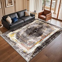 Tapis de luxe moderne en polyester à motifs floraux, fabriqué à la machine, écologique, imperméable et antibactérien, pour la décoration de la maison et le salon