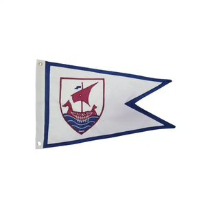 Venta al por mayor por encargo decorativo al aire libre de doble cara 12x18 de punto de poliéster de nailon Oxford <span class=keywords><strong>Burgee</strong></span> banderín barco Guidon bandera - Product Image 4