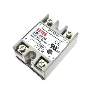 Solid State Relay SSR-50DA Ac-Dc 40A Sebenarnya 3-32V Dc 24 -380V AC Relay