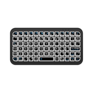 คีย์บอร์ดไร้สายขนาดเล็ก BT พร้อมไฟ RGB Backlit ปุ่มกดแบบ Capacitive สำหรับแล็ปท็อป แท็บเล็ต สมาร์ทโฟน คีย์บอร์ดพกพาสำหรับสำนักงาน - Product Image 1
