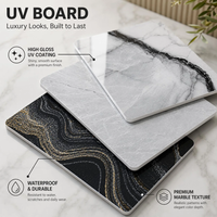 Panneaux muraux en PVC imperméables à effet marbre UV, économiques et très demandés, feuilles de marbre artificiel UV rigides de 3 mm pour pose murale intensive