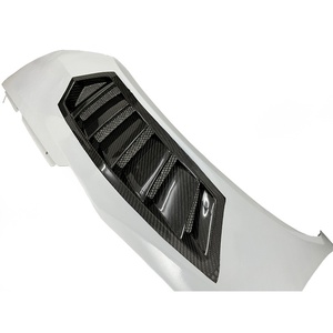 กันชนหน้าคาร์บอนไฟเบอร์แบบกึ่งแห้งคุณภาพสูงสไตล์ Vorstein สำหรับรถยนต์แลมโบ ฮูราแคน LP610 LP580 EVO Performante ปี 2014-2018 - Product Image 2