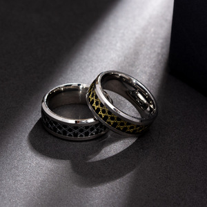 Anillos de acero inoxidable de titanio de 8MM para hombre, anillo de pentagrama de hexagrama hueco, anillo de acero de titanio, estrella de cinco puntas, joyería de moda - Product Image 4
