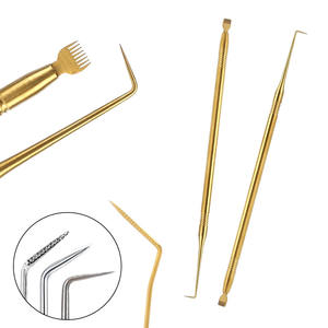 Outils de séparation des cils à étiquette privée personnalisée, outil de lifting des cils avec rainures, outil de lifting des extensions de cils, métal Bahasa Pro - Product Image 1