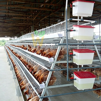 Cage à poules pondeuses de type A, ensemble complet équipé d'un abreuvoir et d'un mangeoire, manuel d'utilisation inclus