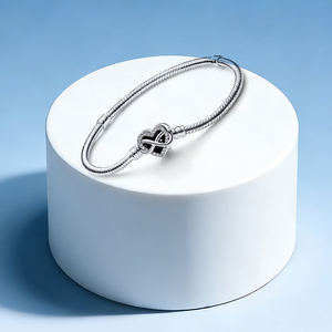 <span class=keywords><strong>Bracciale</strong></span> Pandora in <span class=keywords><strong>Argento</strong></span> <span class=keywords><strong>925</strong></span> con Chiusura a Cuore e Catena a Osso di Serpente Fai-da-Te per Signore - Affascinante <span class=keywords><strong>Bracciale</strong></span> con Perline - Product Image 5