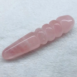 Varita Masajeadora de Cuarzo Rosa al por Mayor, Varita Yoni en Espiral 100% Impermeable, Hecha a Mano, Portátil, de Piedra Curativa, Dildos de Pene - Product Image 6