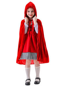 Disfraz de <span class=keywords><strong>Caperucita</strong></span> Roja para Niñas, Disfraz de Carnaval de Halloween para Niños, Fiesta de Fantasía, Disfraz Elegante - Product Image 4