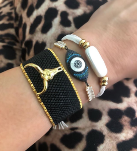 Braccialetto dell'Amicizia Bohémien Ultima Novità Set di Gioielli da Donna Fatti a Mano con Nappa Intrecciata Occhio Malvagio Perline Miyuki - Product Image 2