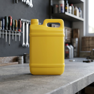Chemical Resistant 2000ml Square <b>Bottle</b> HDPE Plastic Container with Handle Recyclable for Cleaning Liquid Detergent Packaging - Product Image 3