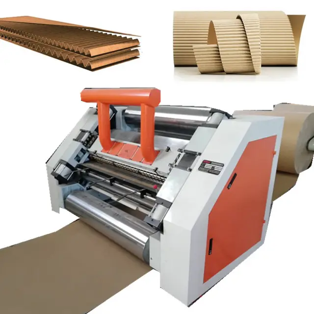 Automatic single face e flute corrugated cardboard carton paper box products making machine