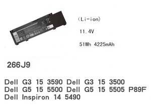 Ordenador de otebook EW 266J9 Baty or ell nspiron 3 15 3590 3500 <span class=keywords><strong>G5</strong></span> 15 5500 5505 14 5490 11,4 m4255 MH H 51Wh - Product Image 5
