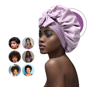 Long satin de soie personnalisé réversible <span class=keywords><strong>Bonnet</strong></span> bandeau en satin cheveux <span class=keywords><strong>Bonnet</strong></span> en soie avec attaches - Product Image 1
