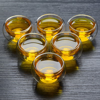 Tasses en verre à double paroi isolées 2oz, verres à espresso résistants à la chaleur avec logo personnalisé, verrerie transparente pour boissons chaudes et froides, cadeau