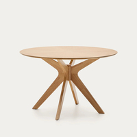 Table à manger ronde minimaliste au design moderne, chaise de salle à manger en chêne massif, mobilier de villa, hôtel, club, maison de luxe, table de négociation