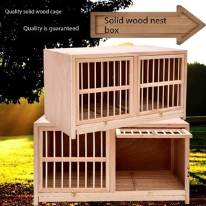 Cage à oiseaux modulaire en bois toutes saisons pour les pigeons de course <span class=keywords><strong>Loft</strong></span> pour les pigeons d'élevage Fermeture à bouton Conception respirante - Product Image 2