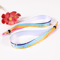Kunden spezifisches Polyester Neuheit Material Sublimation Stoff Armband mit Hartplastik Chip