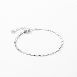 Bracelet minimaliste en argent sterling S925 avec chaîne à sequins pour femme - Cadeau d'anniversaire personnalisable, version cuivre - Product Image 3