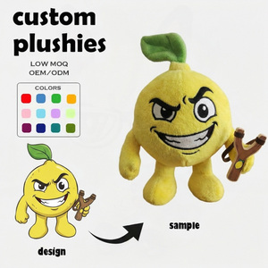 Fabricant de jouets en peluche personnalisés, jouets à presser en peluche amusants, porte-clés en peluche, en gros, avec support de marque Slingshot Lemon <span class=keywords><strong>Juice</strong></span> - Product Image 1