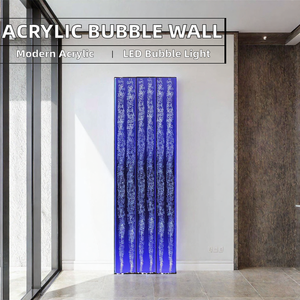 Panneaux muraux à bulles d'eau transparentes LED traditionnels en acrylique, cloison multifonctionnelle pour la décoration de fond de villa, bar, salon - Product Image 6