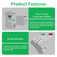 Offres Spéciales système solaire multiprotection personnalisé 500VDC 2P blanc SPD 20-40KA systèmes solaires PV T2 40KA dispositif de protection contre les surtensions cc