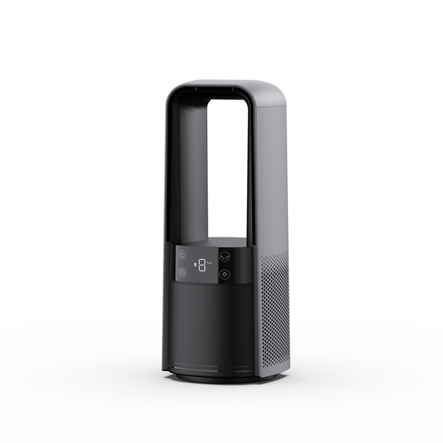 New 3500mah Usb  Rechargeable Bladeless Table Fan 50° Oscillation Strong Wind Bladeless Table Fan  with Led Light and Timing