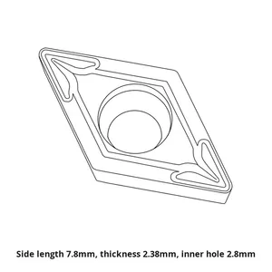 Cuchilla de Torneado Interna de Diamante para Acero Inoxidable DCMT070204-<span class=keywords><strong>HMP</strong></span> HQ DCMT070202-MV KM3325 China - Product Image 4