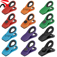 Clips de sac personnalisés avec logo, clips magnétiques multicolores en PP pour la conservation des aliments, avec fermeture hermétique pour les aliments, les collations et le réfrigérateur