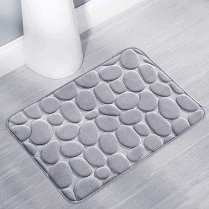 Tapis de bain antidérapant <span class=keywords><strong>FIGOO</strong></span> personnalisé à absorption d'eau douce, tapis de toilette en mousse à mémoire de forme pour salle de bain - Product Image 1
